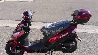 Icebear Rocket 50cc Gas MopedScooter MEGAMOTORMADNESSCOM [upl. by Curry]