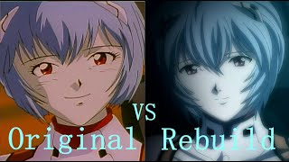 Evangelion Original vs Rebuild Rei [upl. by Eissak]