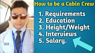 How to become a cabin crew  How to become an Air hostess  cabin crew requirements [upl. by Nolyaj]