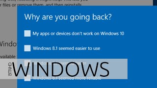 Uninstall Windows 10 and Downgrade to Windows 81 [upl. by Abita478]