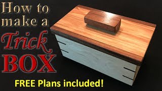 Woodworking How to make an awesome trick box  FREE plans [upl. by Junina]