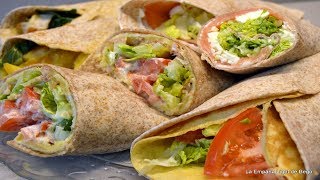 Wraps ó Burritos con 3 Rellenos y 3 Salsas Originales y faciles [upl. by Samal]