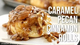 Caramel Pecan Cinnamon Rolls Homemade Sticky Buns Recipe [upl. by Cutcheon669]