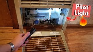 How To Light your Furnace Pilot Light Lighting Gas Heater Pilot Light Jonny DIY [upl. by Collyer]