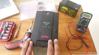 Apc Back Ups RS 600 500 opening and Battery Replacement [upl. by Tamer554]