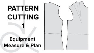 Pattern Cutting  Flat Pattern Drafting the Bodice Block part 1 [upl. by Rodmun]