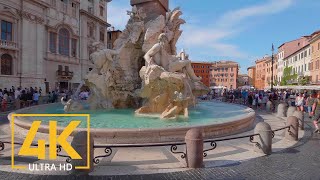 Rome Italy  4K Virtual Walking Tour around the City  Travel Guide [upl. by Streetman]