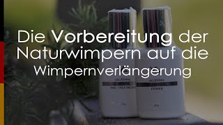 Die Vorbereitung der Naturwimpern auf die Wimpernverlängerung [upl. by Suillenroc]