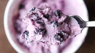 Healthy Snack Ideas  3 Ingredient Frozen Blueberry Greek Yogurt  YOGURTTI 30 [upl. by Jeritah]