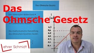 Ohmsche Gesetz URI mit Beispielen  Physik  Lehrerschmidt [upl. by Ahtebbat]