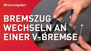 Bremszug an einer VBrake richtig wechseln [upl. by Aisatnaf]