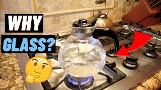 Glass Whistling Kettle Review 2021  NonToxic Healthy Hygienic Teapot [upl. by Ttennej179]