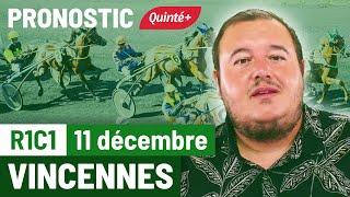 Pronostic PMU Quinté Flash à Vincennes R1C1 du 11 décembre 2024 [upl. by Weston]