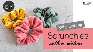 quotScrunchiequot Haargummis selber nähen  super easy Nähtutorial DIY [upl. by Annekim]