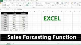 How to Use Sale Forecast Function in MS Excel [upl. by Scuram]