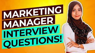 MARKETING MANAGER Interview Questions amp Answers PASS your Sales amp Marketing Interview [upl. by Holly955]