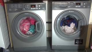 Wash Race No118  Hotpoint Smart vs Hotpoint Aquarius bed and Bath cycle race [upl. by Iew434]