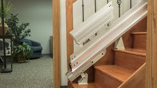 Power amp Manual Folding Stair Lift Rails  Bruno® [upl. by Htidra]