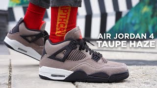 Air Jordan 4 TAUPE HAZE Review amp On Feet [upl. by Mayman]