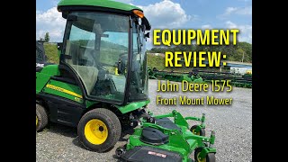 John Deere 1575 Front Mount Mower Review [upl. by Atterual]