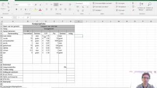 Het maken van een kostprijsfiche [upl. by Esikram]