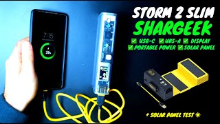 Shargeek Storm 2 Slim Powerbank 🔋  Solar Panel Tested ☀️ [upl. by Aerdnuahs]