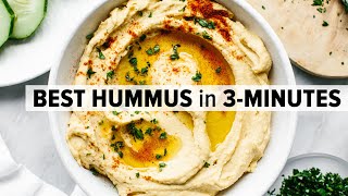 HOW TO MAKE HUMMUS  healthy amp easy hummus recipe [upl. by Ecneitap253]