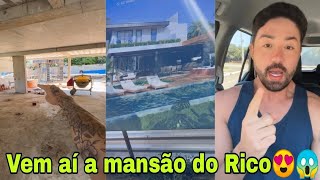 Rico Melquíades visita a obra da sua Mansão 😱😍 [upl. by Lurette]