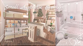 3 Small Aesthetic Bedroom Ideas  Bloxburg Speed Build  Its SummerRose [upl. by Quint]