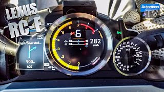 Lexus RC F 477hp  0283 kmh LAUNCH START 60FPS [upl. by Delfine]