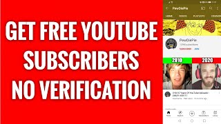 How To Get Free YouTube Subscribers No Verification [upl. by Yedoc346]