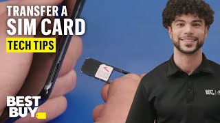 How To Transfer a SIM Card  Tech Tips from Best Buy [upl. by Nalloh360]