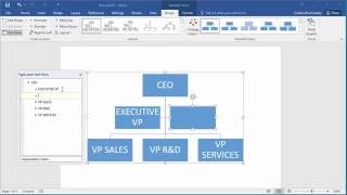 How to Create an Organization Chart in Word 2016 [upl. by Yerdua]