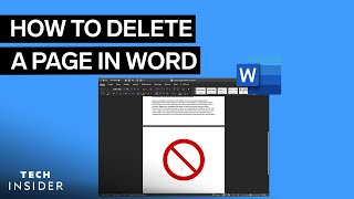 How To Delete A Page In Word [upl. by Philcox]