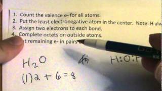 H2O Lewis Structure Lewis Dot Structure for H2O [upl. by Nnelg]