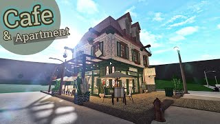 Cafe amp Apartment  House Build  Bloxburg Roblox [upl. by Mordecai]