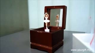 Dancing Ballerina Wooden Music Box CS0342 [upl. by Natiha]