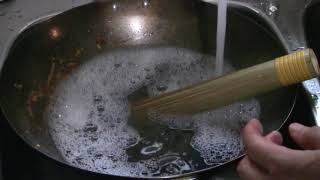 How To Clean A Wok Carbon Steel Wok Maintenance [upl. by Storz]