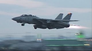 F14 TOMCAT Full Afterburner Take off 1996 Long [upl. by Vijar]