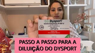 Passo a passo para a diluição do Dysport [upl. by Ohnuj]