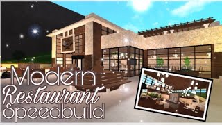 Roblox Bloxburg  Modern Restaurant  speed build [upl. by Alym]