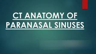 Paranasal sinuses CT anatomy  SIMPLIFIED [upl. by Eetnom]