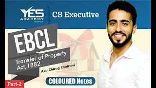 Transfer of Property Act1882 TOPA Part 2  CS Executive EBCL  Adv Chirag Chotrani [upl. by Elisabeth]