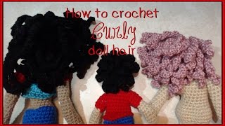 How to Crochet Curly Doll Hair [upl. by Ursala]