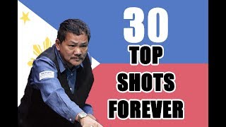 30 TOP SHOTS FOREVER With Magician Efren Bata Reyes [upl. by Elletnahs]