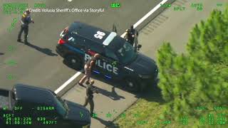 Police chase Suspect flees in stolen patrol car crashes steals 2nd patrol car [upl. by Rocker]