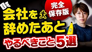 【完全版】会社を辞めたあとの手続き５選【見たら100万円を得する】 [upl. by Ira466]