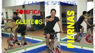 Clase de Spinning Para Reafirmar Gluteos Y Piernas Para Principiantes [upl. by Ahsinaw]