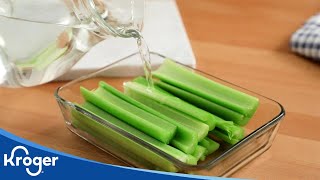 Kitchen Hacks Keeping Celery Crisp  DIY amp How To  Kroger [upl. by Yejus]