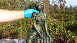 How to paint aged bronze finish on concrete statue 2019 [upl. by Ihcehcu]